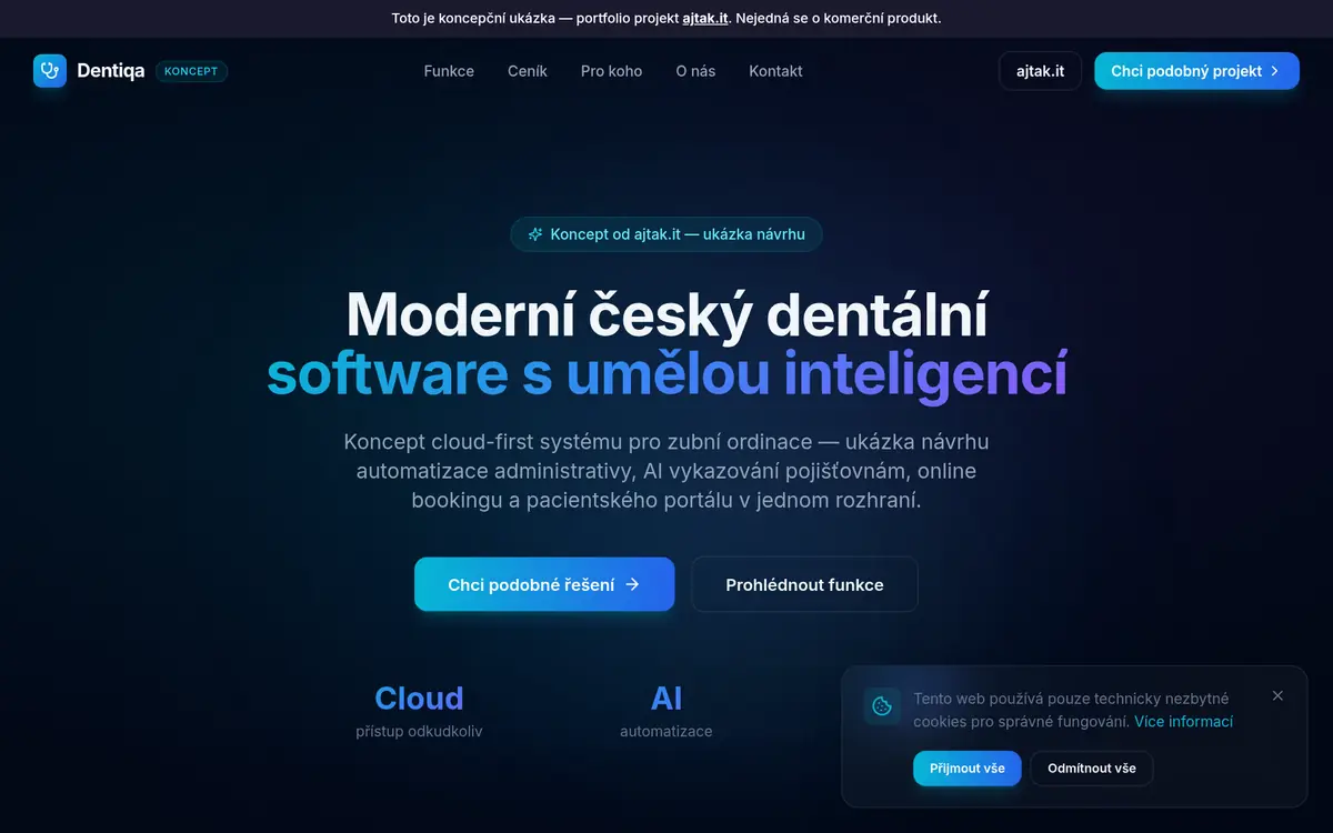 Náhled webu Dentiqa