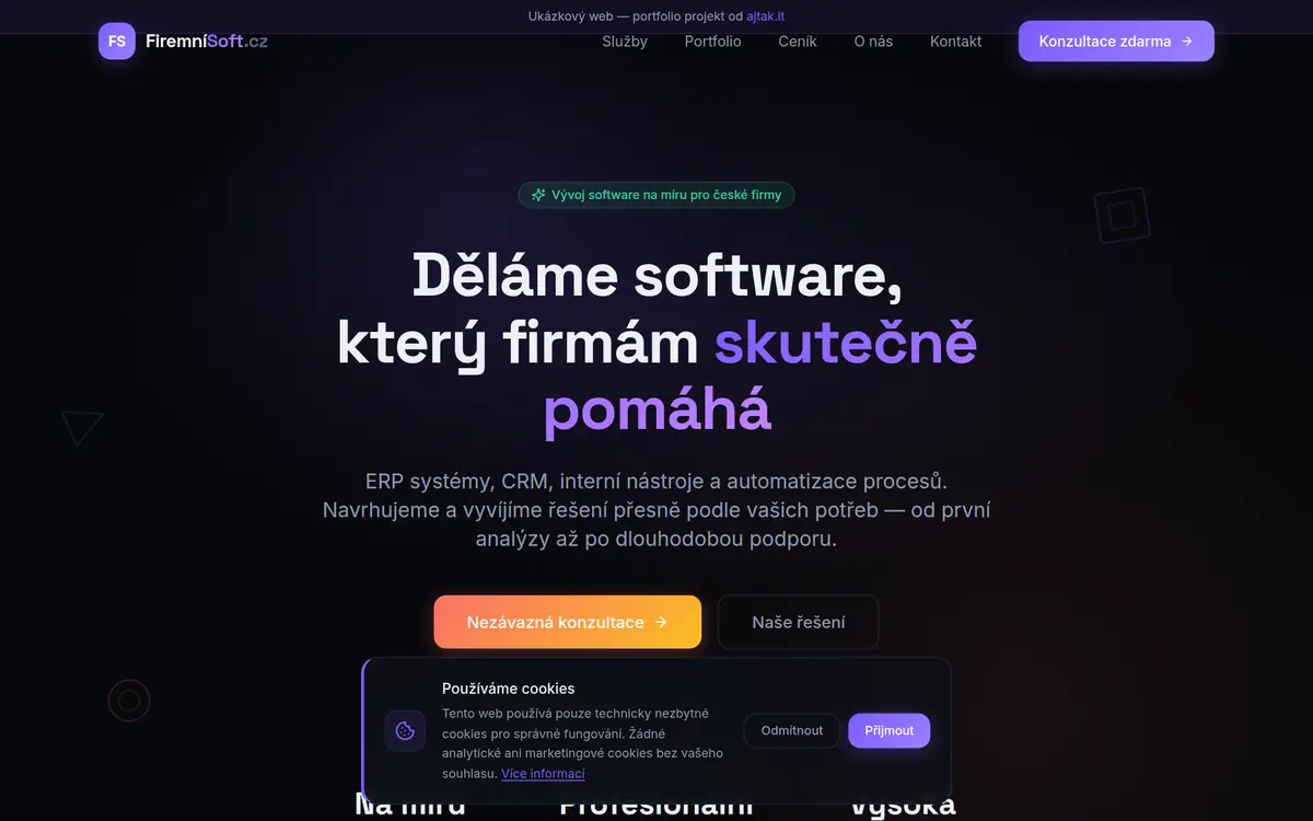 Náhled webu firemnisoft.cz