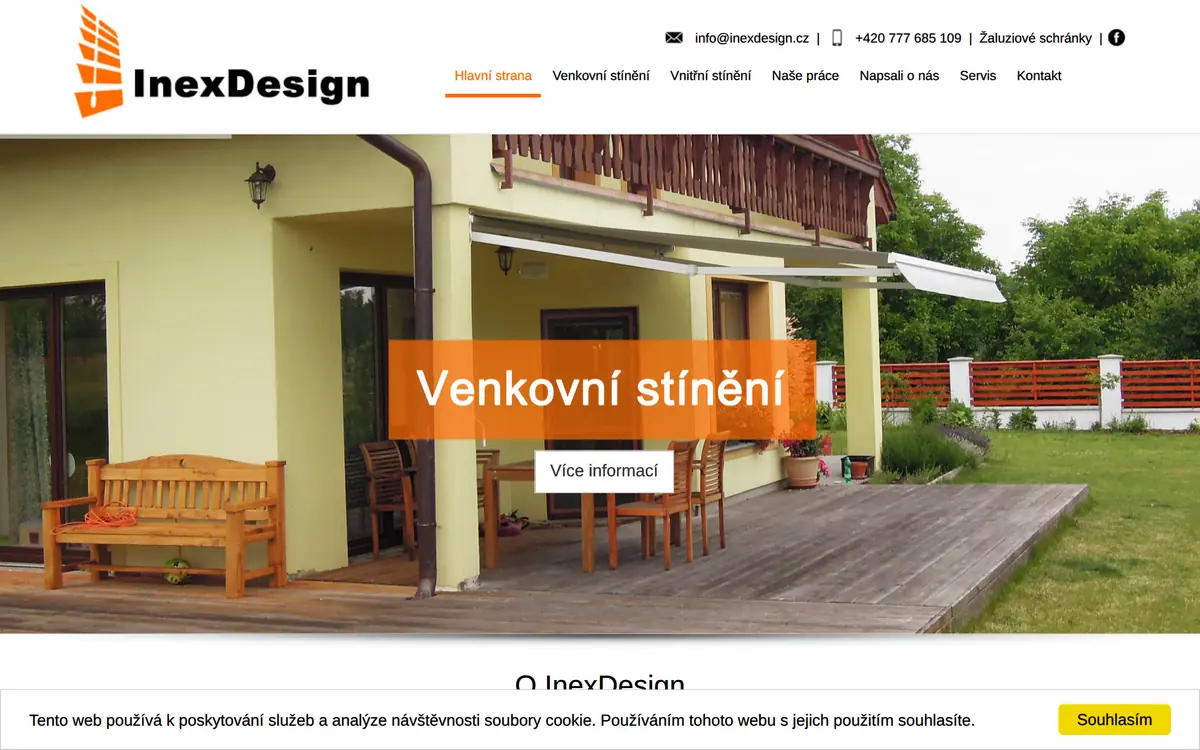 Náhled webu InexDesign