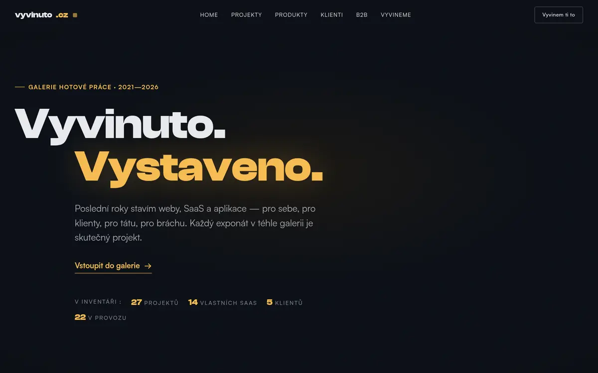 Náhled webu vyvinuto.cz